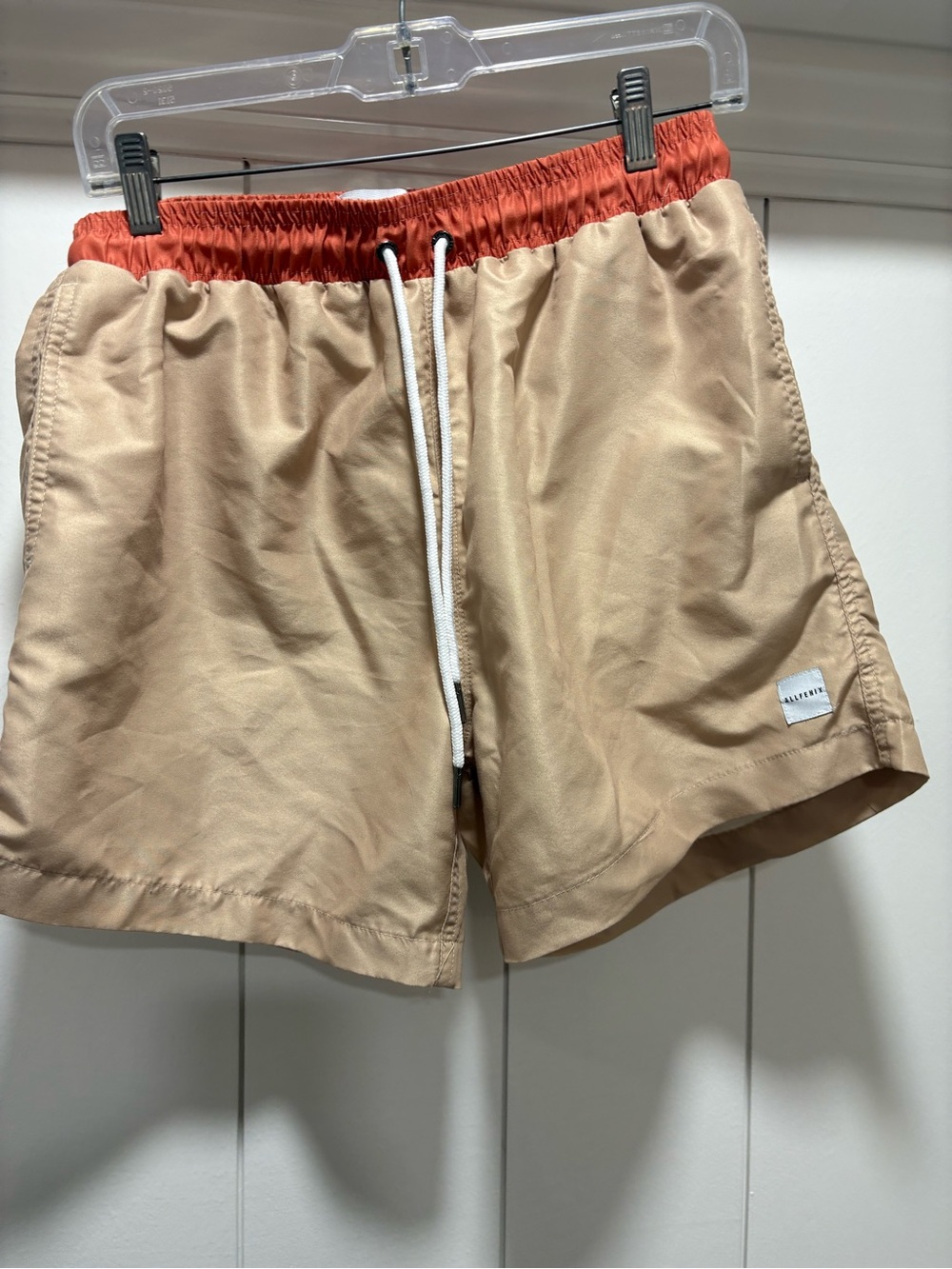 ALLFENIX MENS SWIM SHORTS NEUTRAL Beige  COLOR Size Large